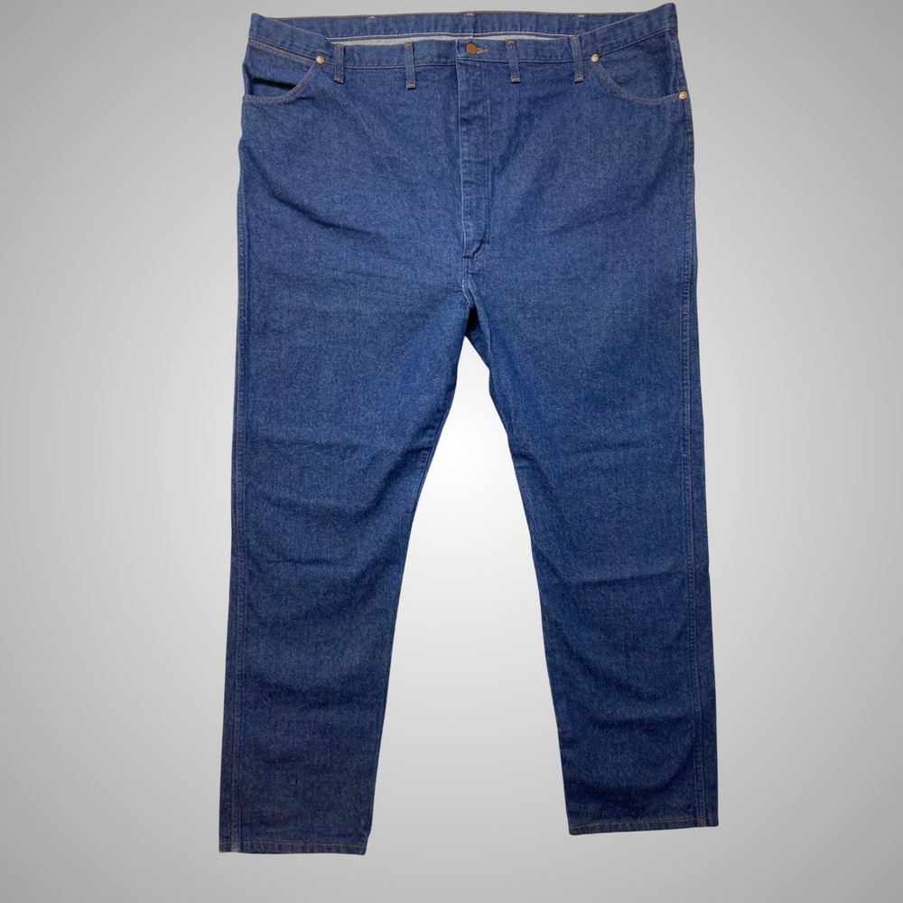 Wrangler 13MWZXS Cowboy Cut Original Fit Jeans Mens 52x34‎ Blue Denim High Rise